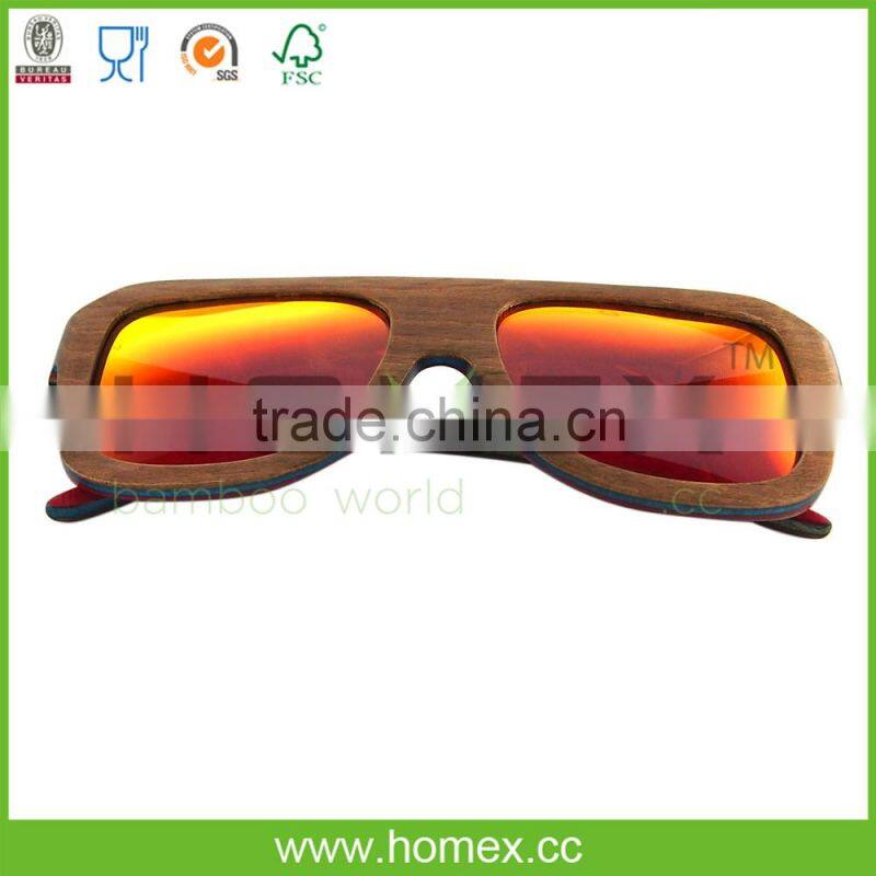 Fashion Wooden Polarized Lens Sunglasses/Handmade Glasses/Homex_FSC/BSCI Factory