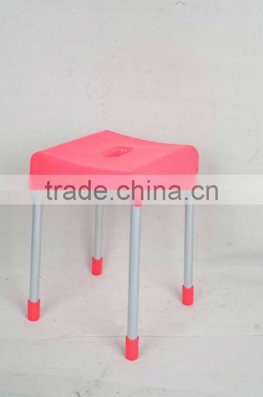 colorful square shape kids chair with four iron legs