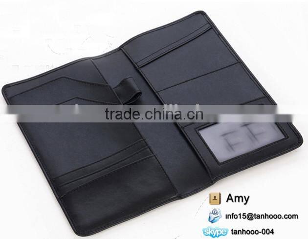logo custom pu leather cheap passport holder for promotion gift