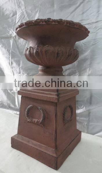 Garden antique fiberglass urn planter wholesale