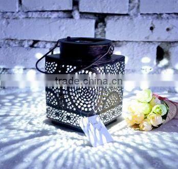 2016 square metal candle holder tealight holder small lantern