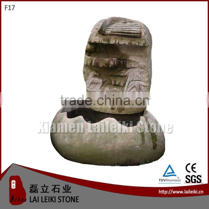 Outdoor Garden Granite Stone Wall Fountain