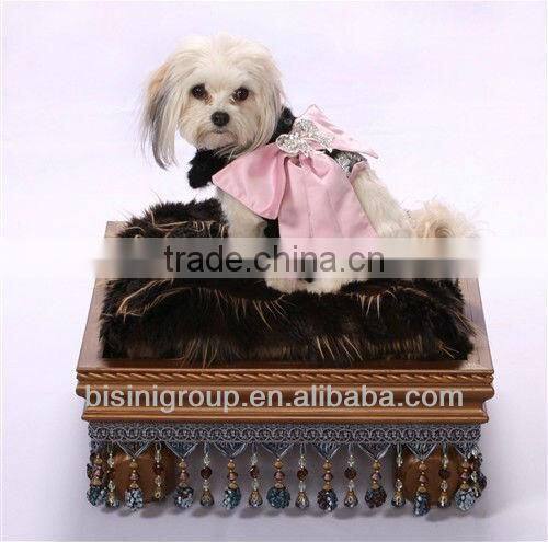 Luxury dog bed, square pet bed with bronze (BG800011)