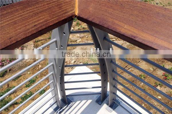 Customized Flat Bar Handrail Balustrade Cross With Rods