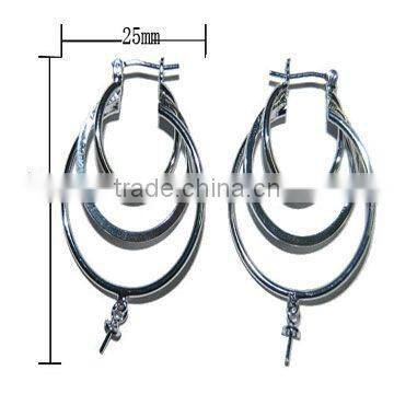 25*40mm Fashional 925 sterling silver earring hook