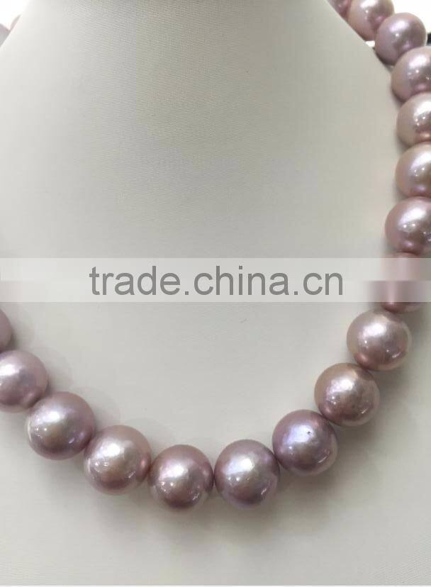 Wholesale 11-12 mm Purple Round Freshwater Loose Pearl Jewelry Necklace