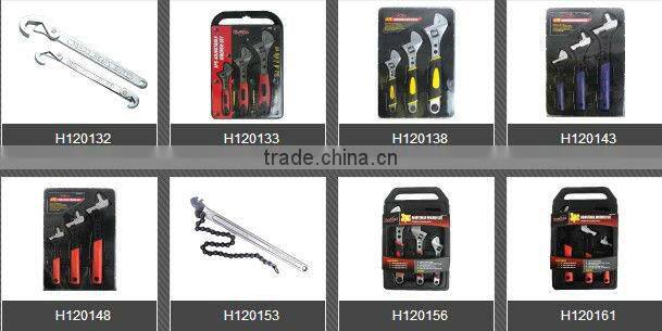 Full dipped handle adjustable wrench 6" 8" 10" 12" chrome plated