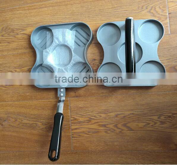 5 section casting aluminum hamburger press match wax disc paper