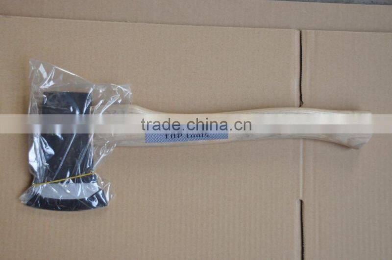 Forged felling axe with wooden handle A601