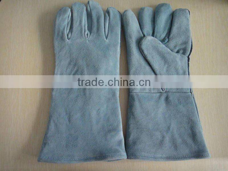 Light Blue Cow Split Leather Welding Glove ZMH02
