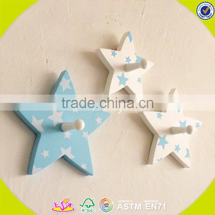wholesale baby wooden wall hook cheap kids wooden wall hook high quality children wooden wall hook W09B026