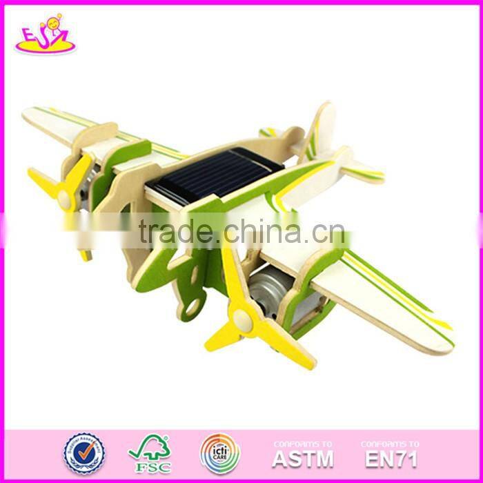 2017 New design kids assemble puzzle airplane wooden creative toys W03B069
