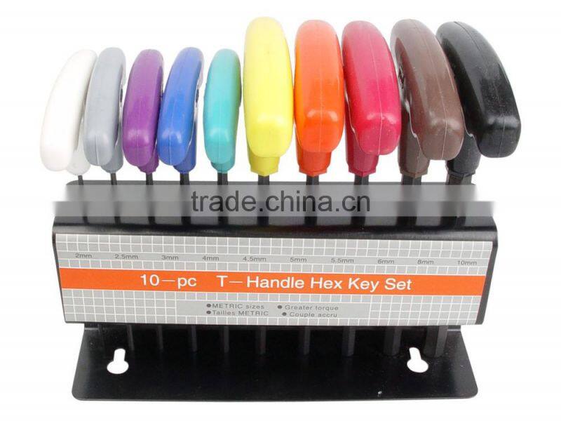 10pcs T-Handle Hex Key Wrench Set