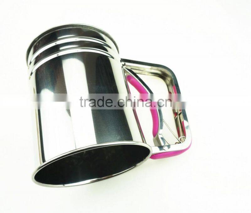 42001hand operated stainless steel kitchen flour sifter/strainer