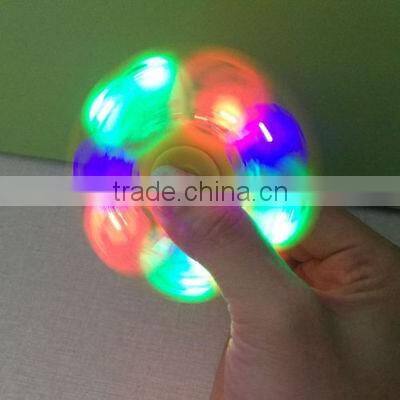 2017 new hot LED light Fidget Hand Spinner Torqbar Brass Finger Toy EDC Focus Gyro Gift