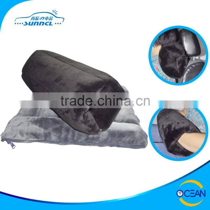New Model Velvet Case Half Micro Particles Half Memory Foam Chinese Neck Pillow
