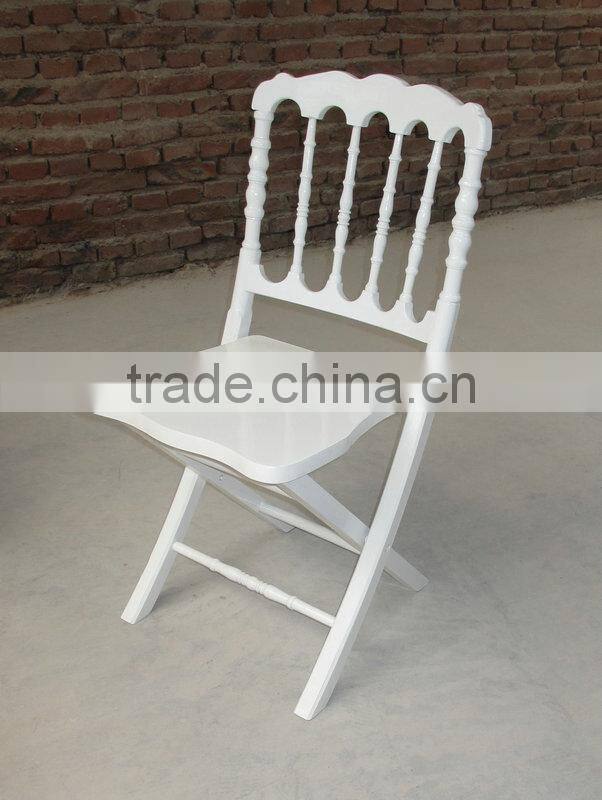 white wood banquet folding napoleon chair