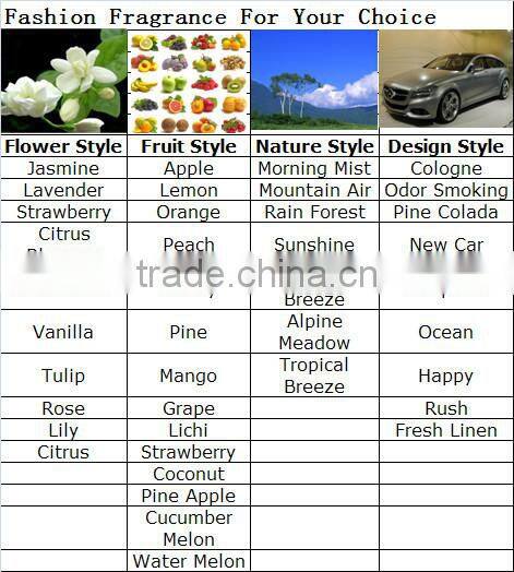 car gel air freshener car perfume with several scents