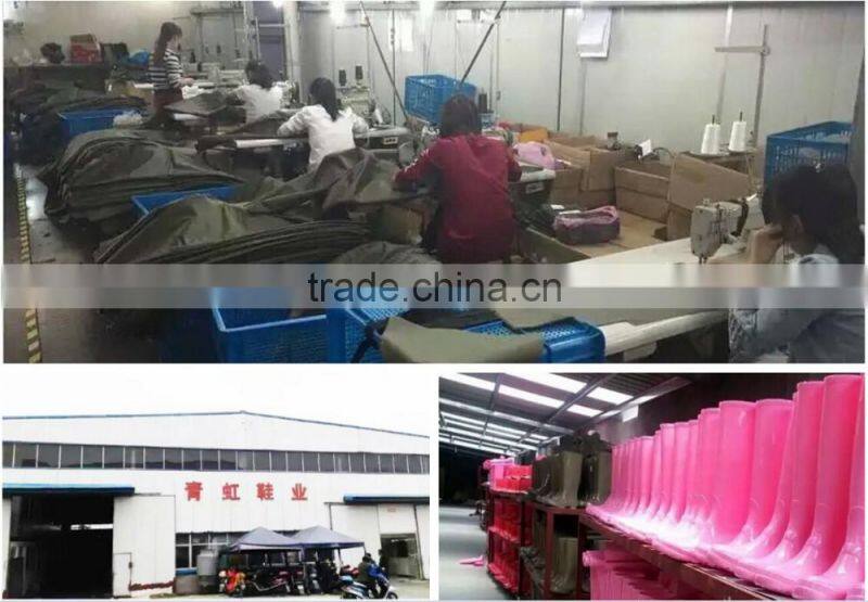 steel toe cap steel plate midsole protective PVC safety rain boots