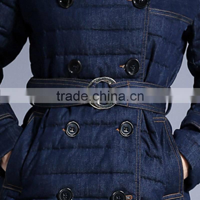 Hooded Thick Fashion Women's Clothing denim down jacket women winter down jacket