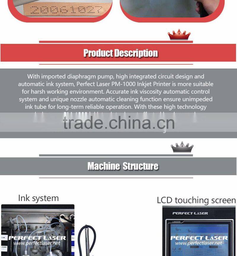 Perfect Laser- Automatic High Speed Two-dimensional Computer Continuous Code Barcode Inkjet Printer for Cable PM-1000-5