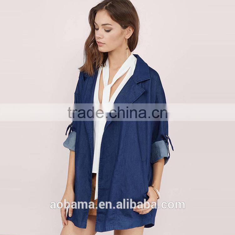 New design stylish denim jacket 2017 hot new products women