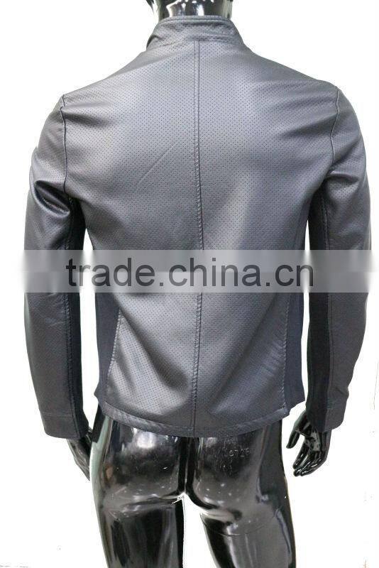Top fashion Italian spring new design leather jacket for men
