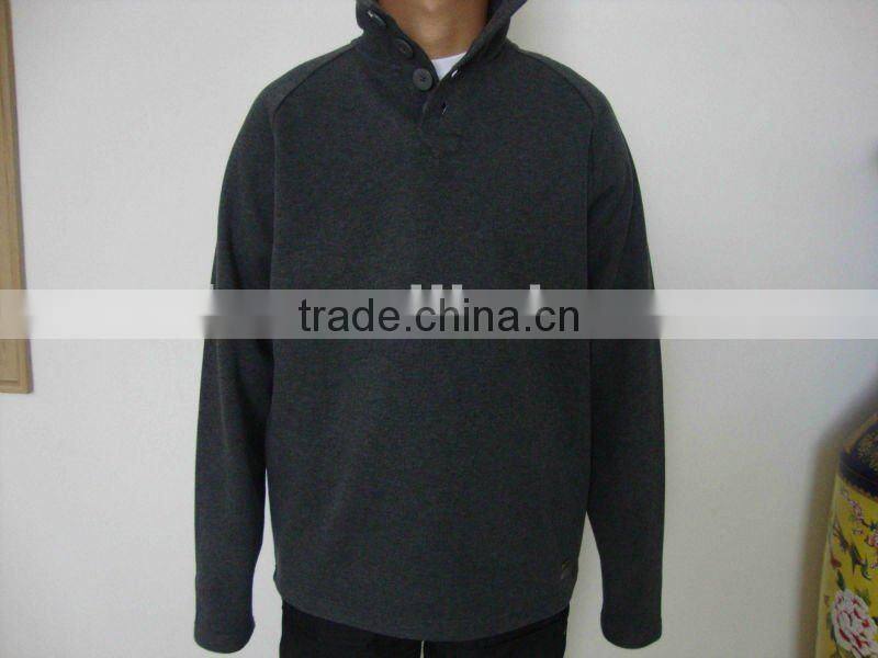 2012 fashion stylish college flat rib wholesale crewneck mens sweatshirts winter baseball mens jackets with button for man