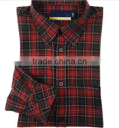 wholesale custom mens winter warm flannel plaids shirts