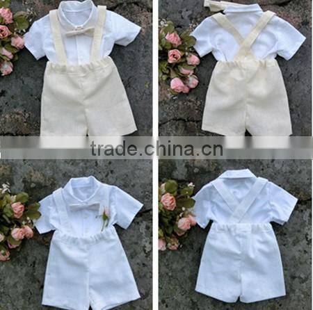Baby Boy Blothes Wedding Outfit Baptism Suit Suspender Boys Suit