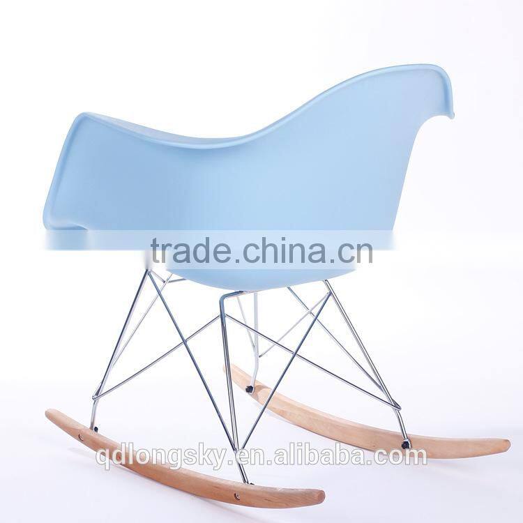 LS-4012B Plastic armrest PP classic rocking chair Home furniture chair modern bentwood rocking chair