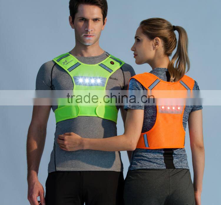 Outdoor hi-vis mesh traffic jogging cycling night sports high visibility vest