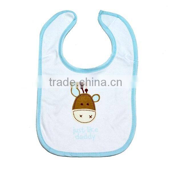 2016 China supplier baby boy bibs 100% cotton