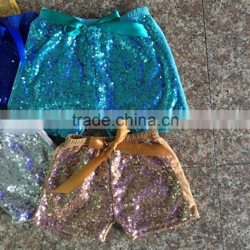 small quantity clothing new fashion 2017 icing shorts toddler girl bubble sequin shorts