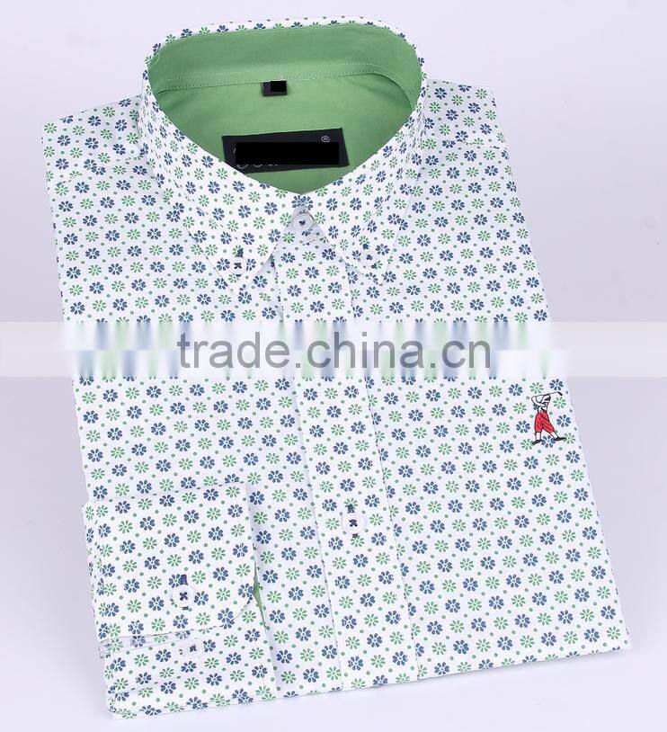 mens long sleeve slim fit shirt contrast collar and cuff