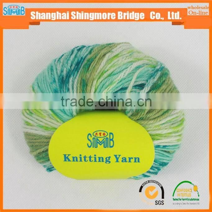 China knitting yarn gold supplier hot wholesale 2016 new fashion DIY wool sock yarn for knitting