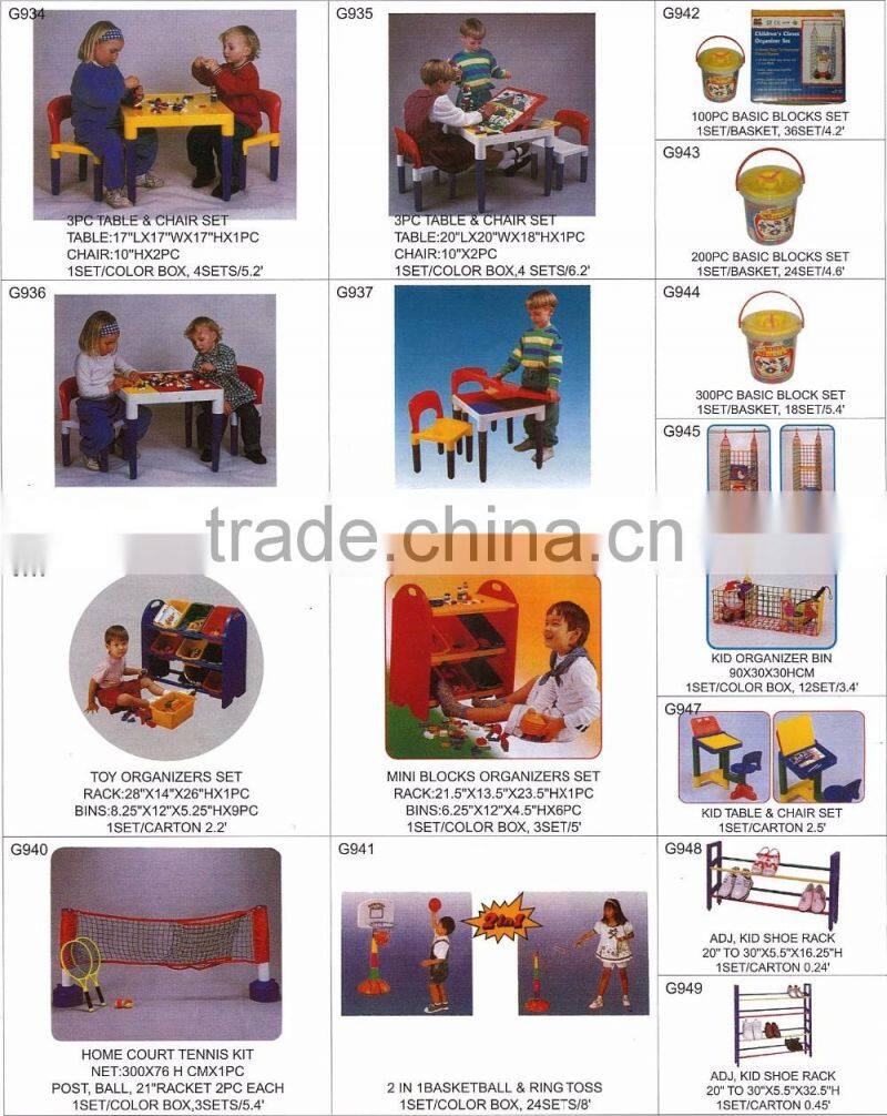 Kids plastic 1-table and 4-chairs