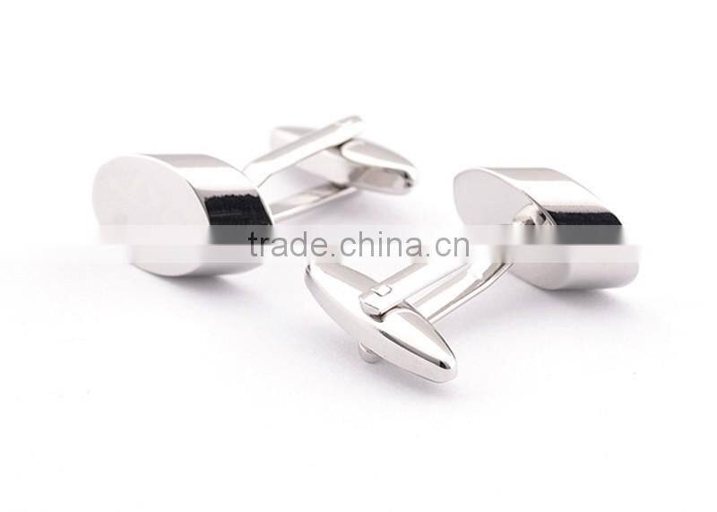 2 PCS Silver Stainless Steel Cufflinks Shirt Wedding jewelly