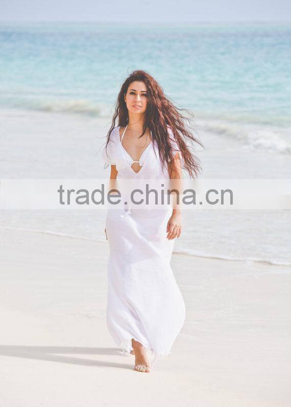 mommy and me maxi dresses 100% polyester white beach dresses