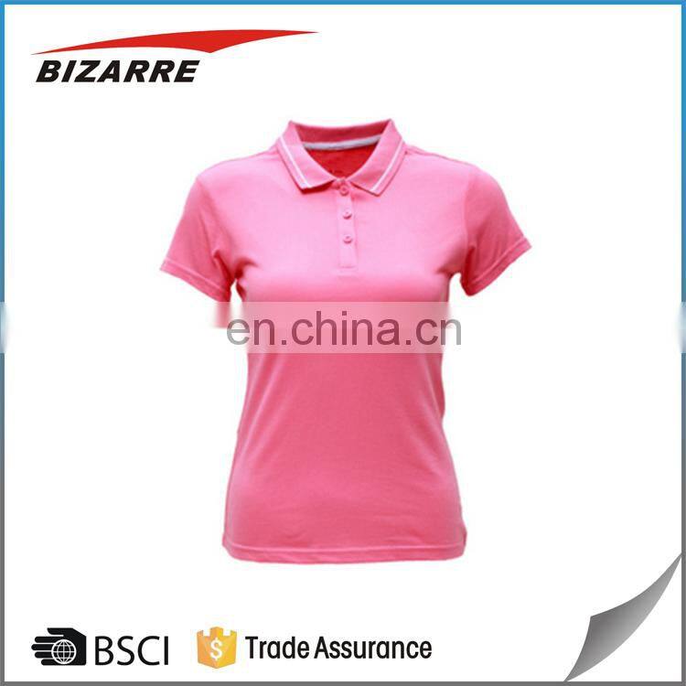 Women blank short sleeve custom polo shirt design