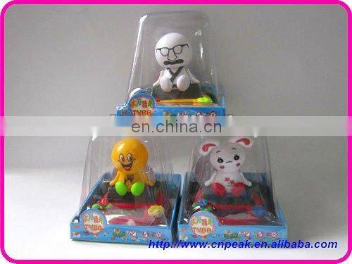 solar smile toys/solar flip flap smile nodding head novelty gift
