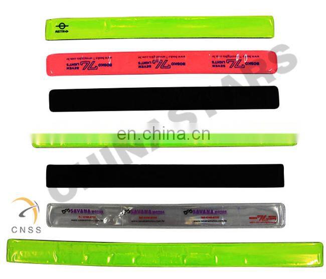 various colors reflective slap wrap cheap PVC reflective armband