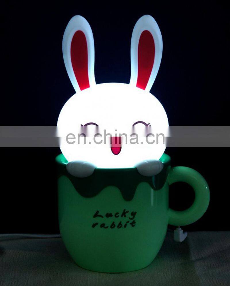 Hot sale USB rechargeable Cup Cartoon Table Lamp usb charger table lamp funky table lamps