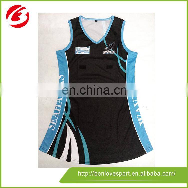 2015 Useful sublimation netball jerseys oversized In China