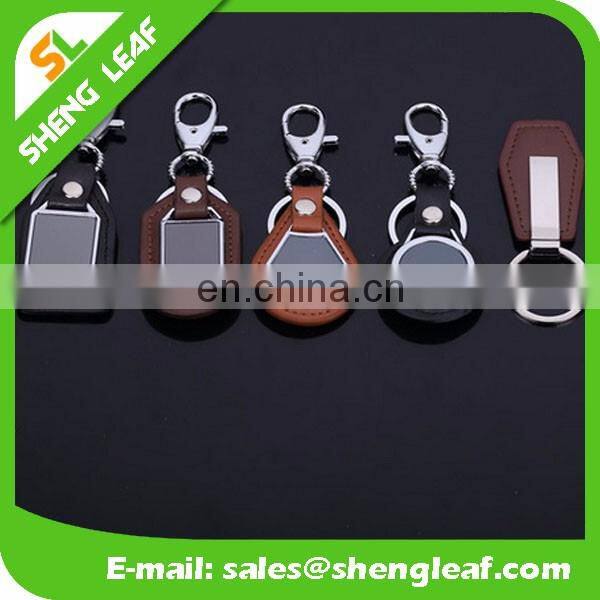 Top A quality leather car keychain with custom logo