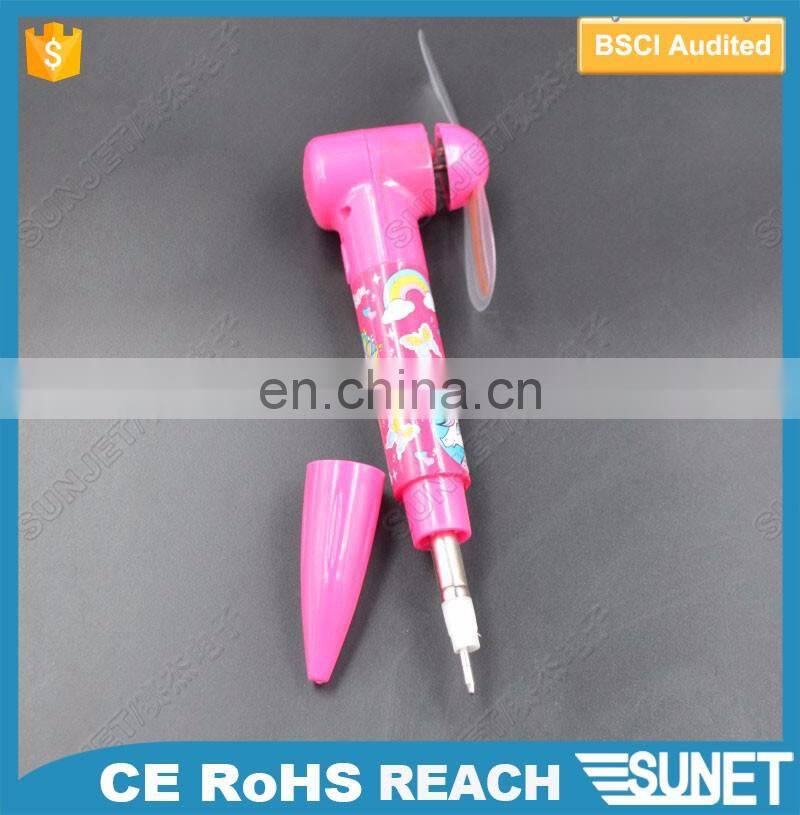 New fashion batteries changed cutom led fan pen