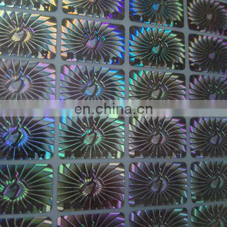 Custom Round Silver Hologram Label Self Adhesive Laser Sticker