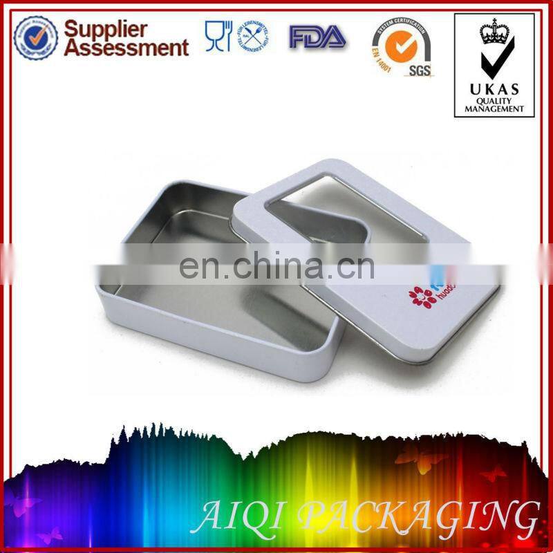 tin boxes with clear lids