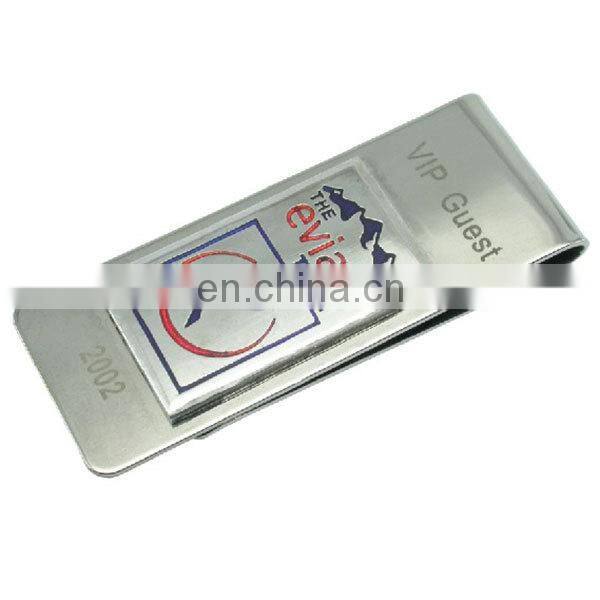 cool stainless steel gold plating Money clip Laser Engraved Cash Clip