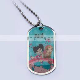 custom logo printed gold metal blank dog tag